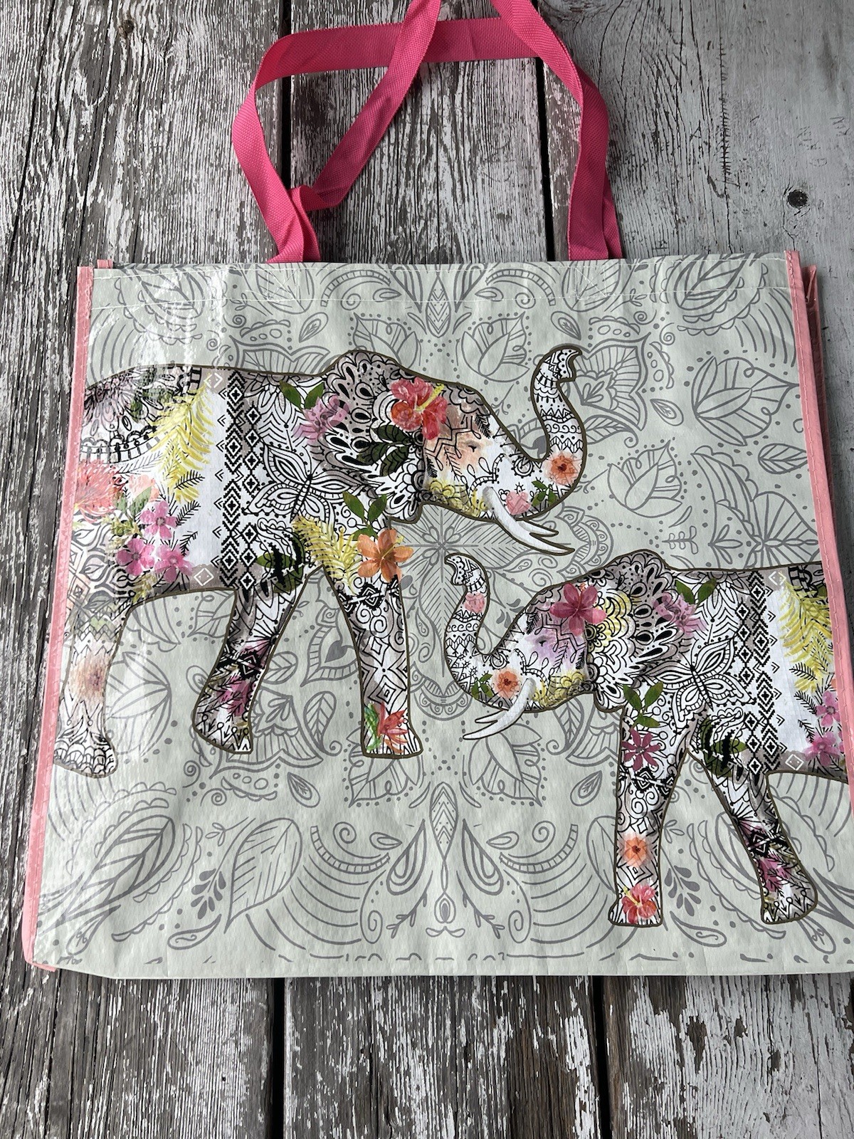 EXTRA LARGE ELEPHANTS 🐘 NWT 100% REUSABLE TJX ~SHOPPING~TOTE~GIFT~BAG