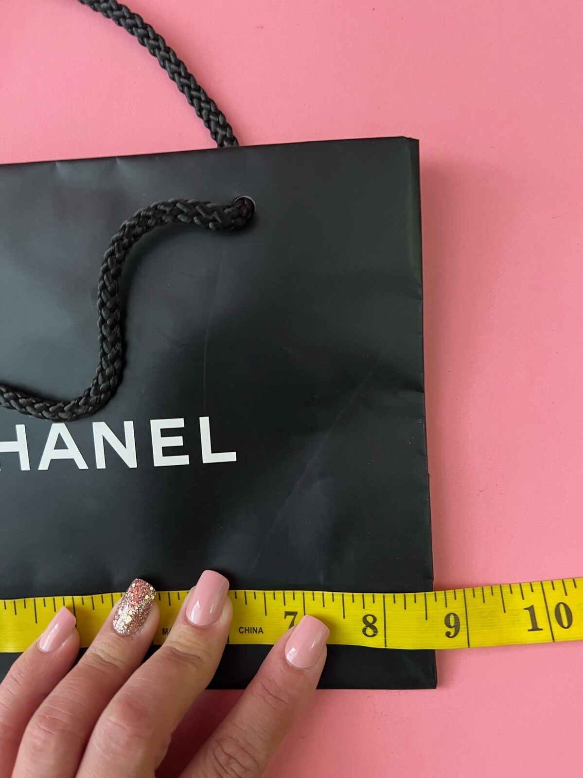 CHANEL Paper Reusable Shopping Bag Black 6.5″ x 8.5 ” x 2.5″