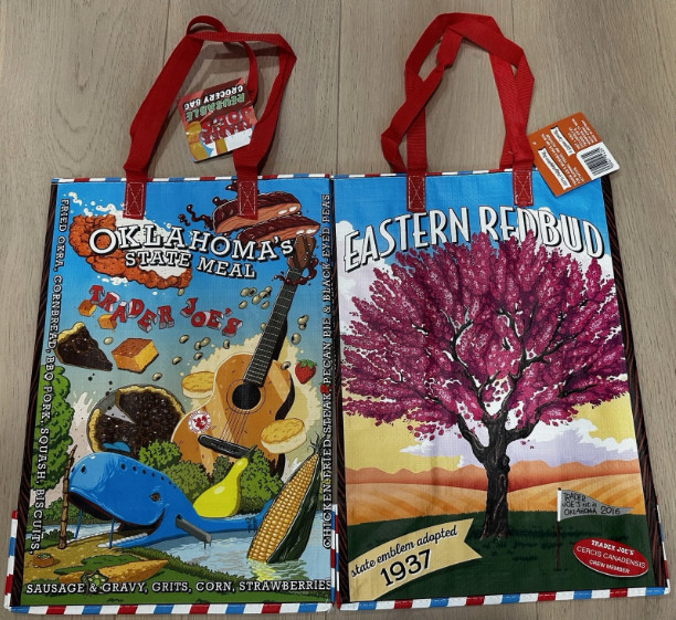 UPICK 1 💚 (50 Choices) Trader Joe’s NEW ECO REUSABLE GROCERY SHOPPING TOTE BAG
