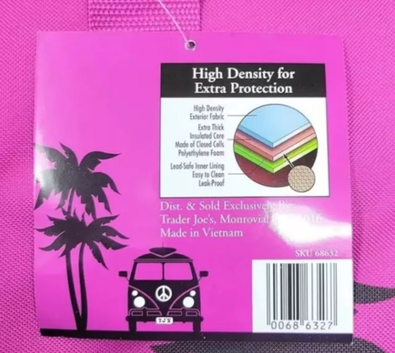 Trader Joe NWT Limited Edition COLOR 8 GALLON INSULATED REUSABLE TOTE BEACH BAG