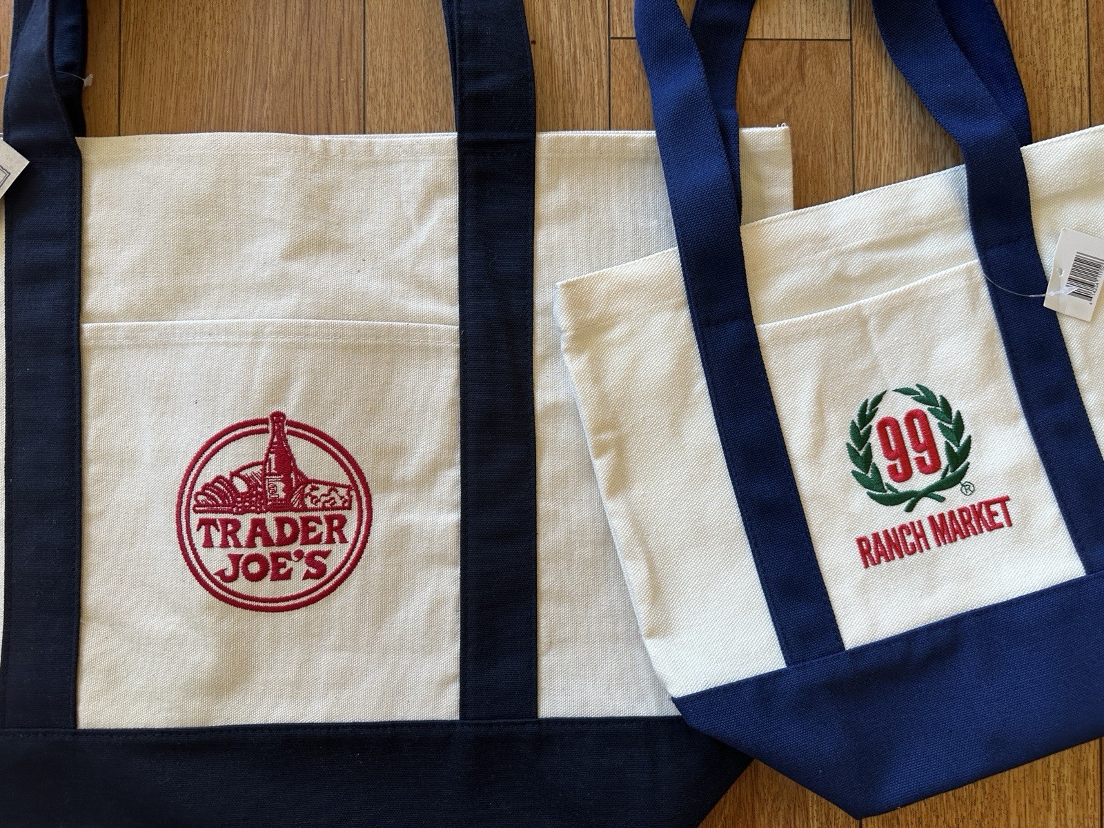 Lot of 2 Trader Joe’s & 99 Ranch Market Viral Canvas tote 🔥