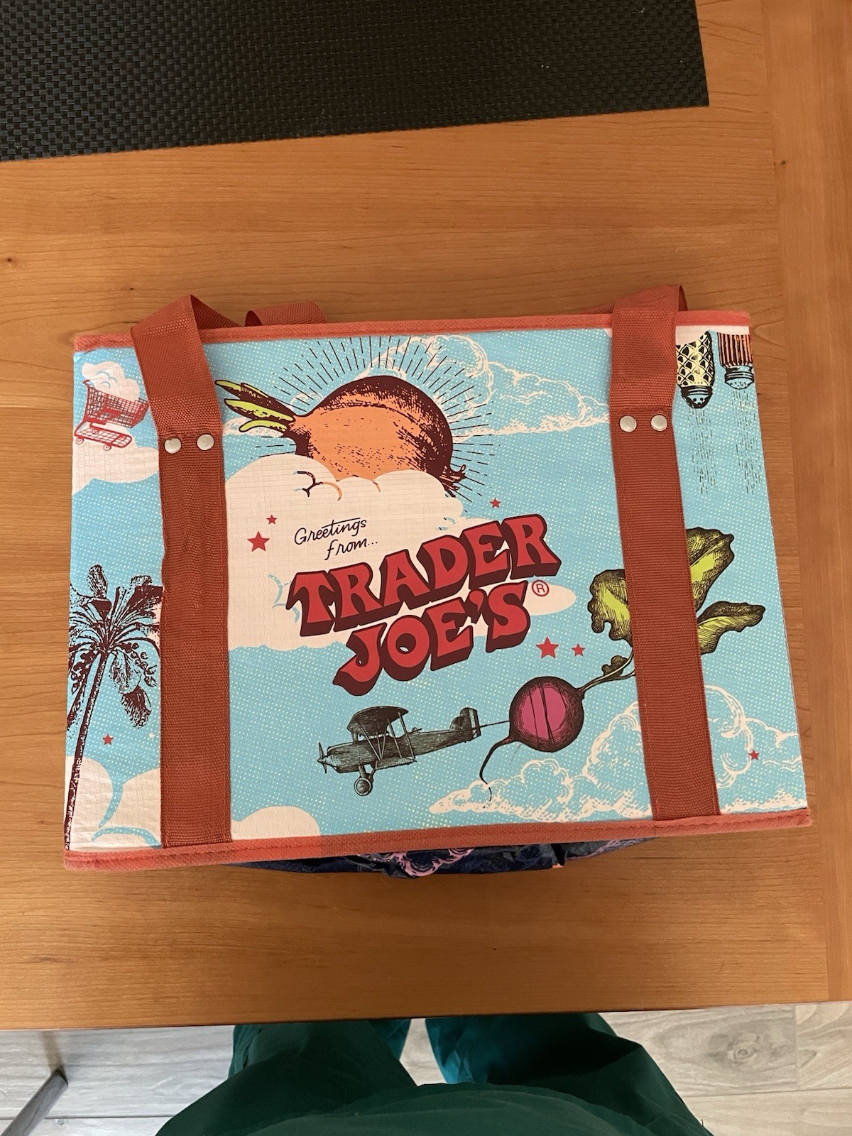 New- December release- Trader Joes 6 GAL Stand Up Collapsible Grocery Tote Bag