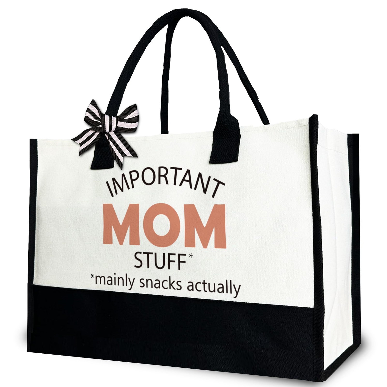 Important Mom Stuff Tote Bag for Women, Mama Tote Bag, 12×17 inch