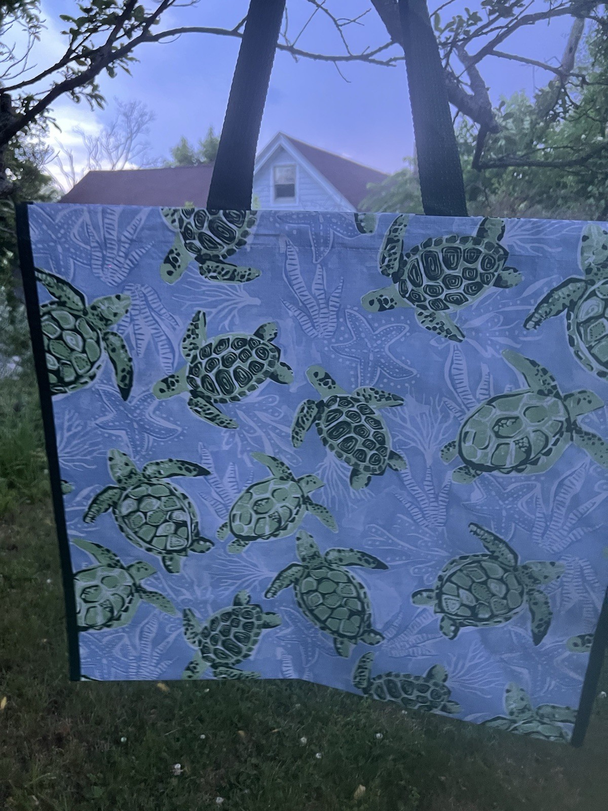 Coastal Reusable Tote Bag~20″X 18″X 8″~ SEA TURTLES by TJX🐢🐢
