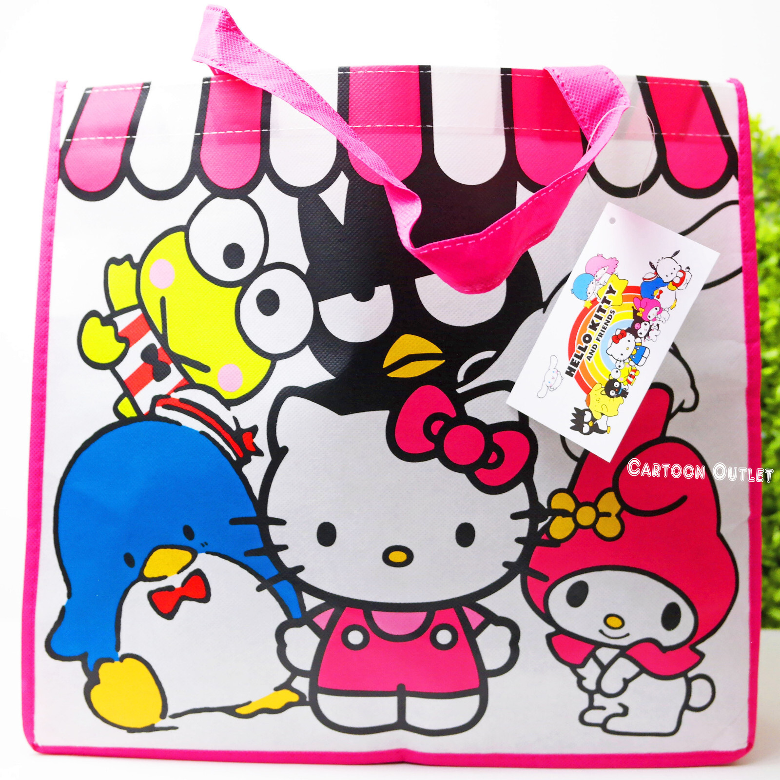 Sanrio Hello Kitty Reuseable Shopping Tote Beach Bag Friends My Melody Kerropi