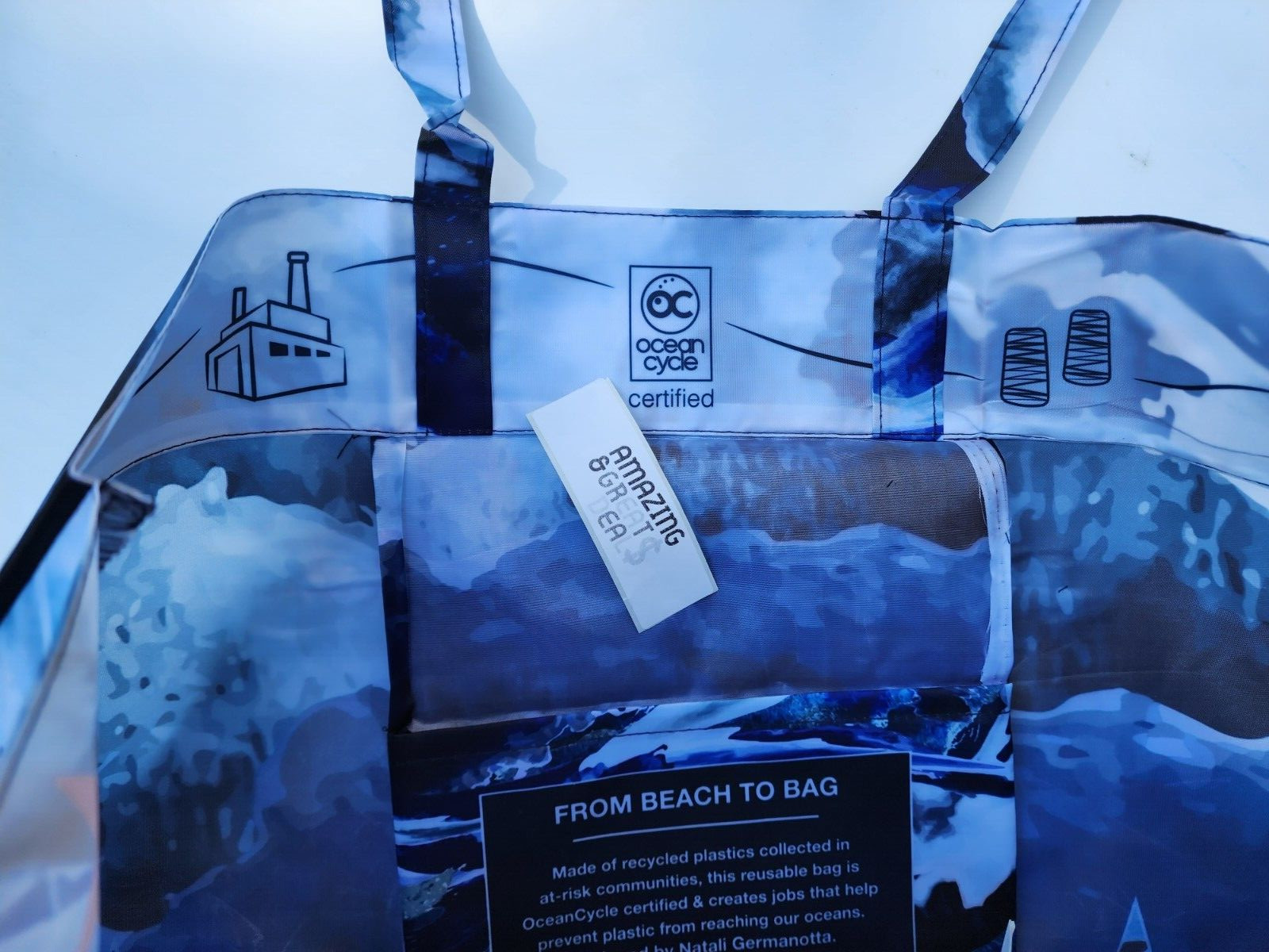 MACY’S Reusable Shopping Tote Bag Made from Recycled Plastic from The Ocean