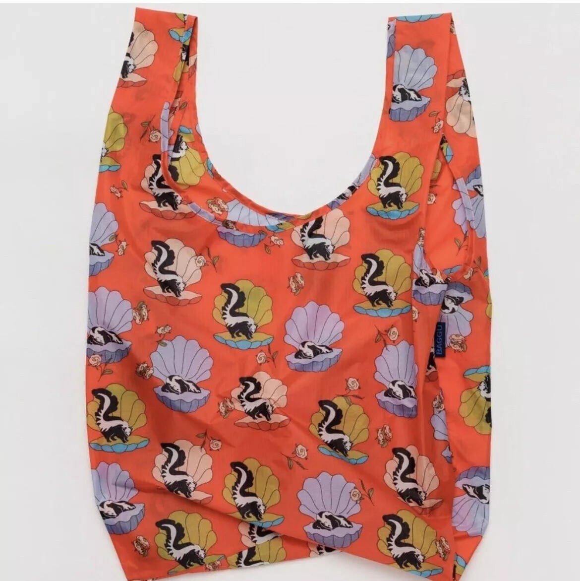 NWT Baggu Standard Reusable Bag Half Shell Skunk US seller Sold Out Rare H2F