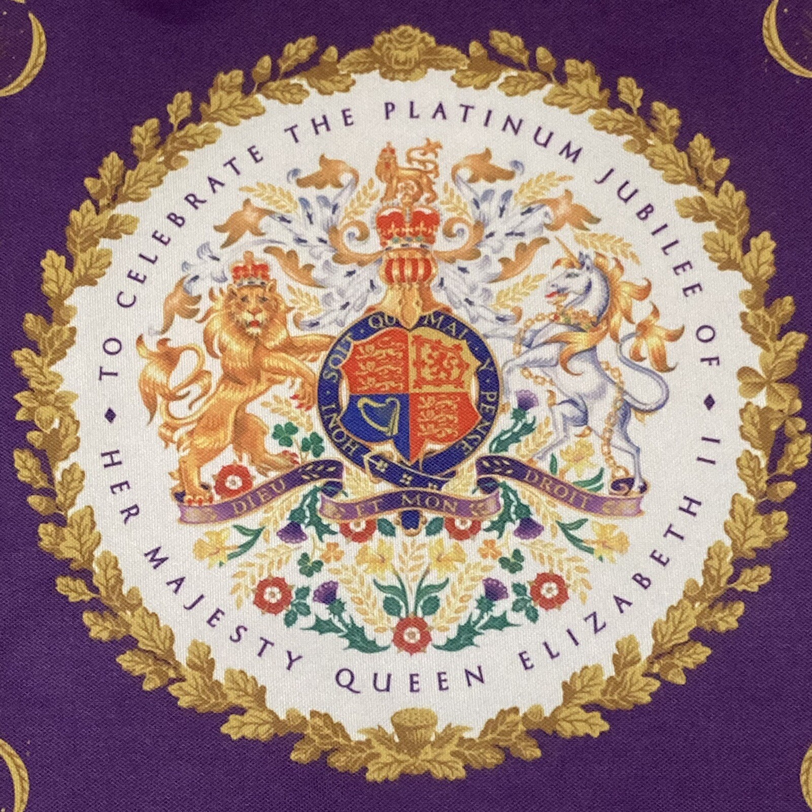 Royal Collection Trust Platinum Jubilee Bag Queen Elizabeth 1952 2022 Purple New