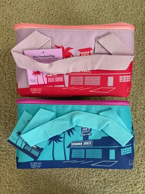 Trader Joe’s Pink Purple Ocean Mini Insulated Tote Bag Summer 2026 Set of 2