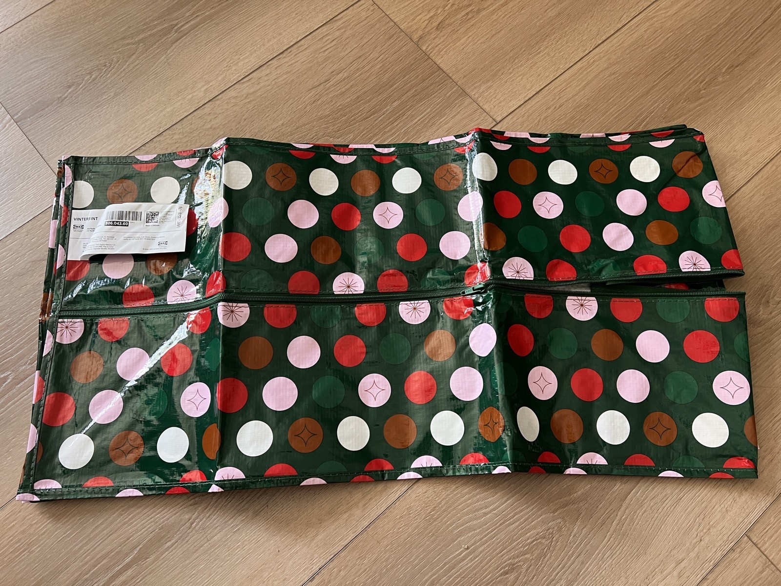 IKEA VINTERFINT Zip Storage bag, dotted/ multicolor, 20 gallon Christmas 2025