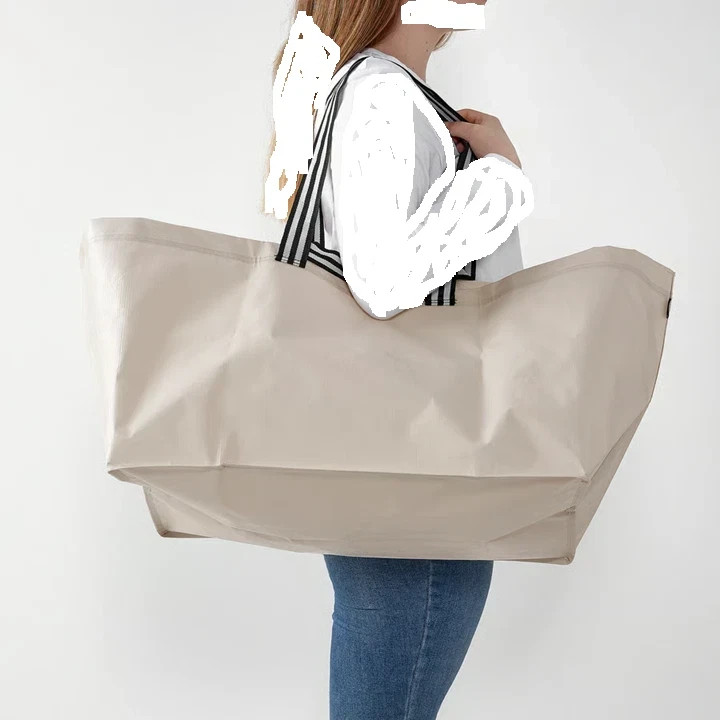 IKEA Shopping Tote Bag Large Sturdy Light Beige-GÖRSNYGG -22.5×14.5×15.25″ 20Gal