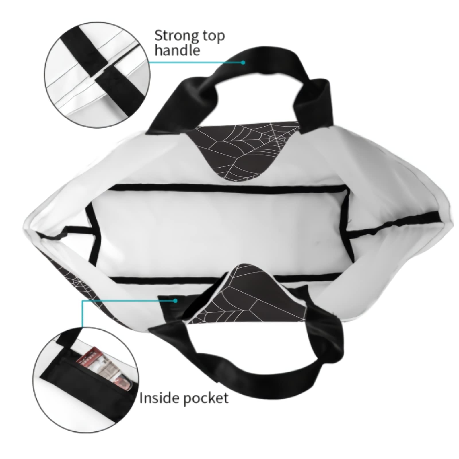 Large Reusable EcoFriendly Portable Storage Shoulder Shopping Tote Handbag