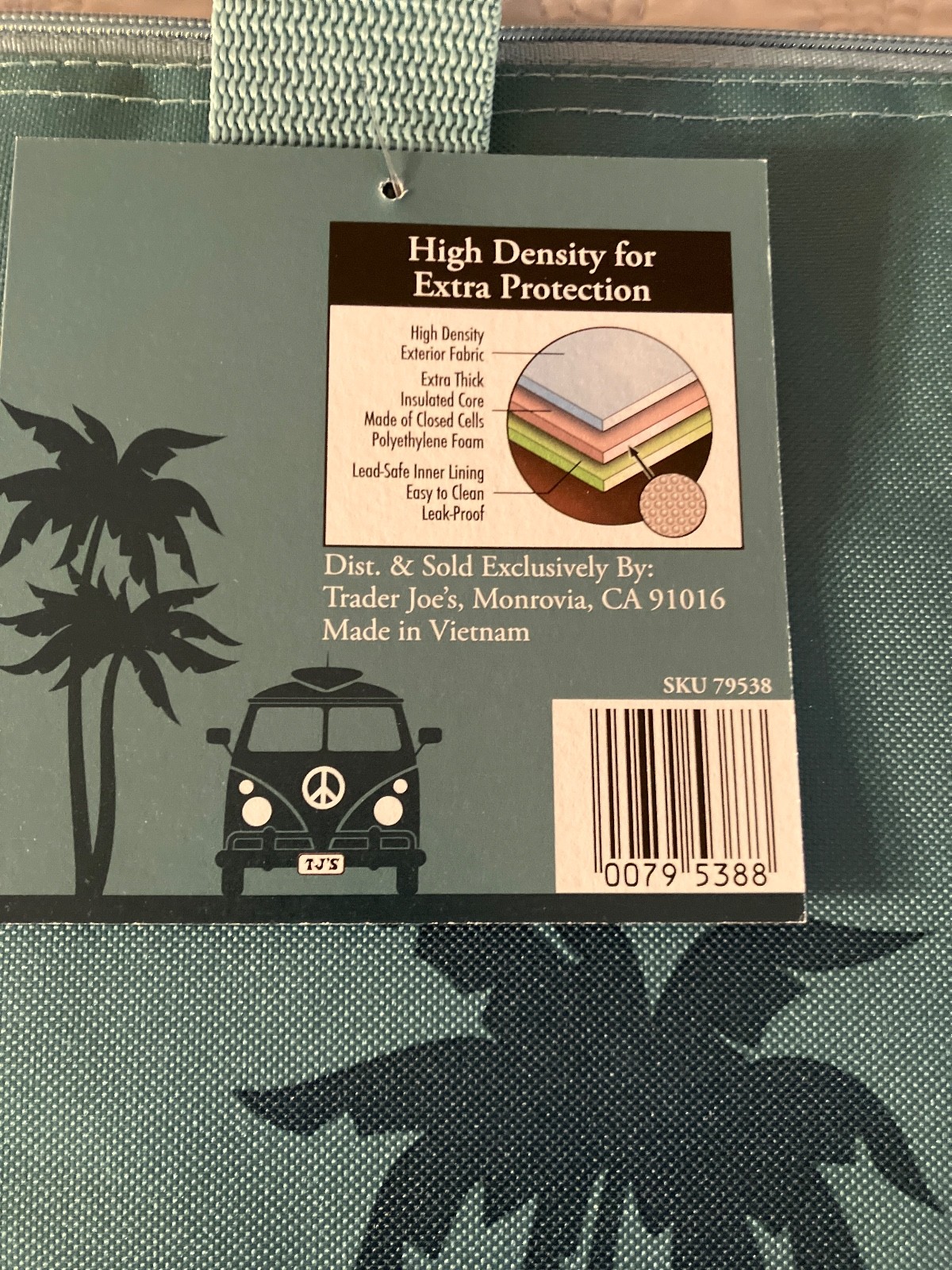 TRADER JOE’S 8 Gallon INSULATED COOLER BAG LARGE DUSTY BLUE TRUSTED SELLER MWT