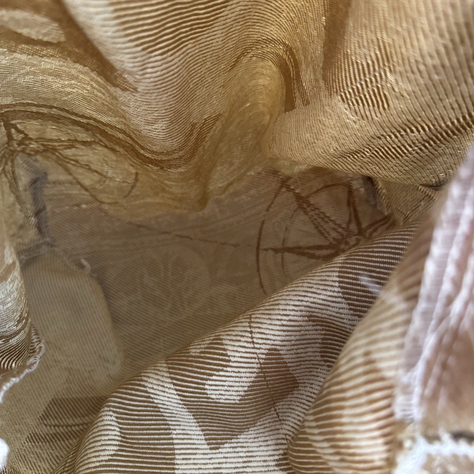 Trader Joes Reusable Shopping Tote Bag Cloth Tan & Natural Compass Logo USA