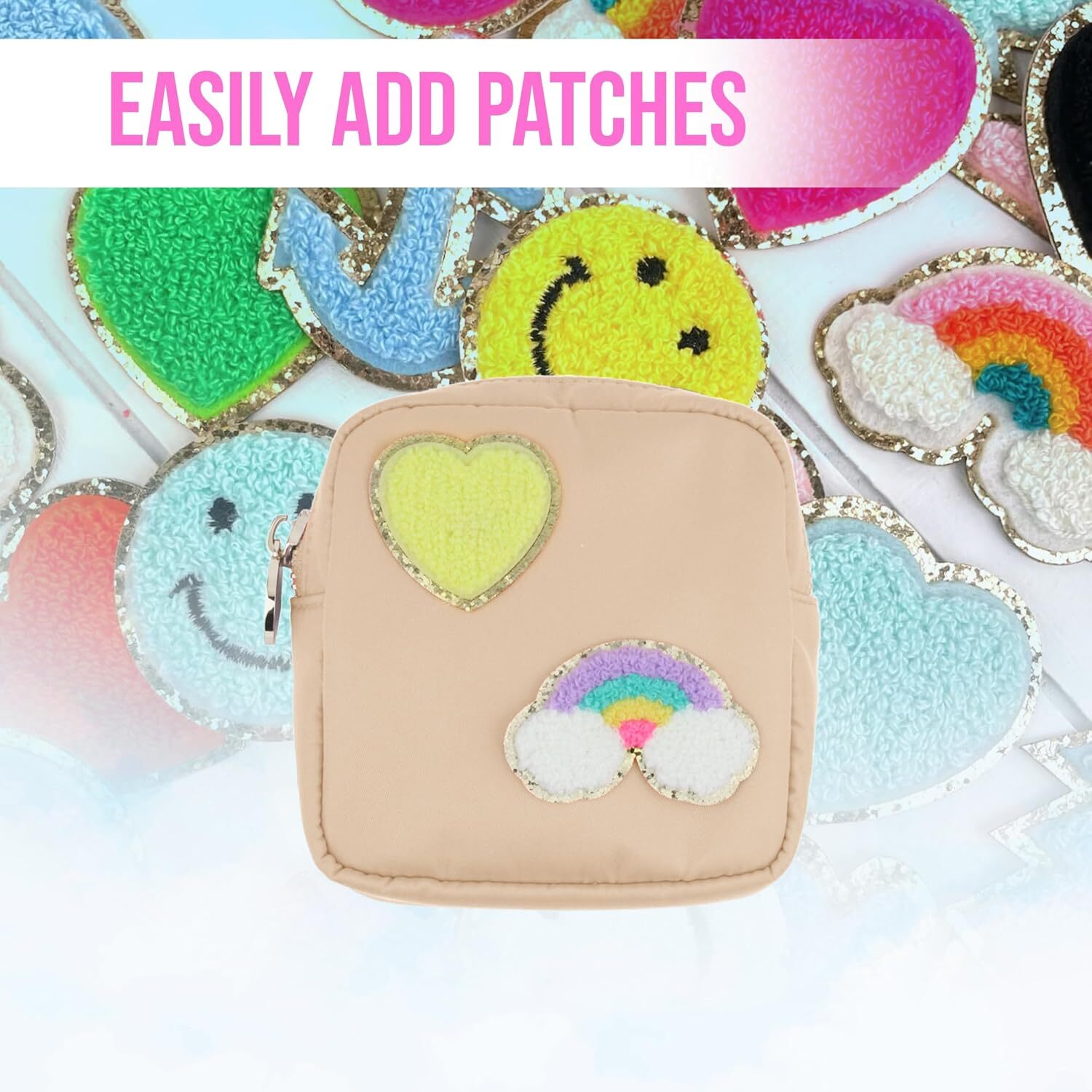 Small Makeup Bag for Purse, Purse Organizer, Pouch Sand