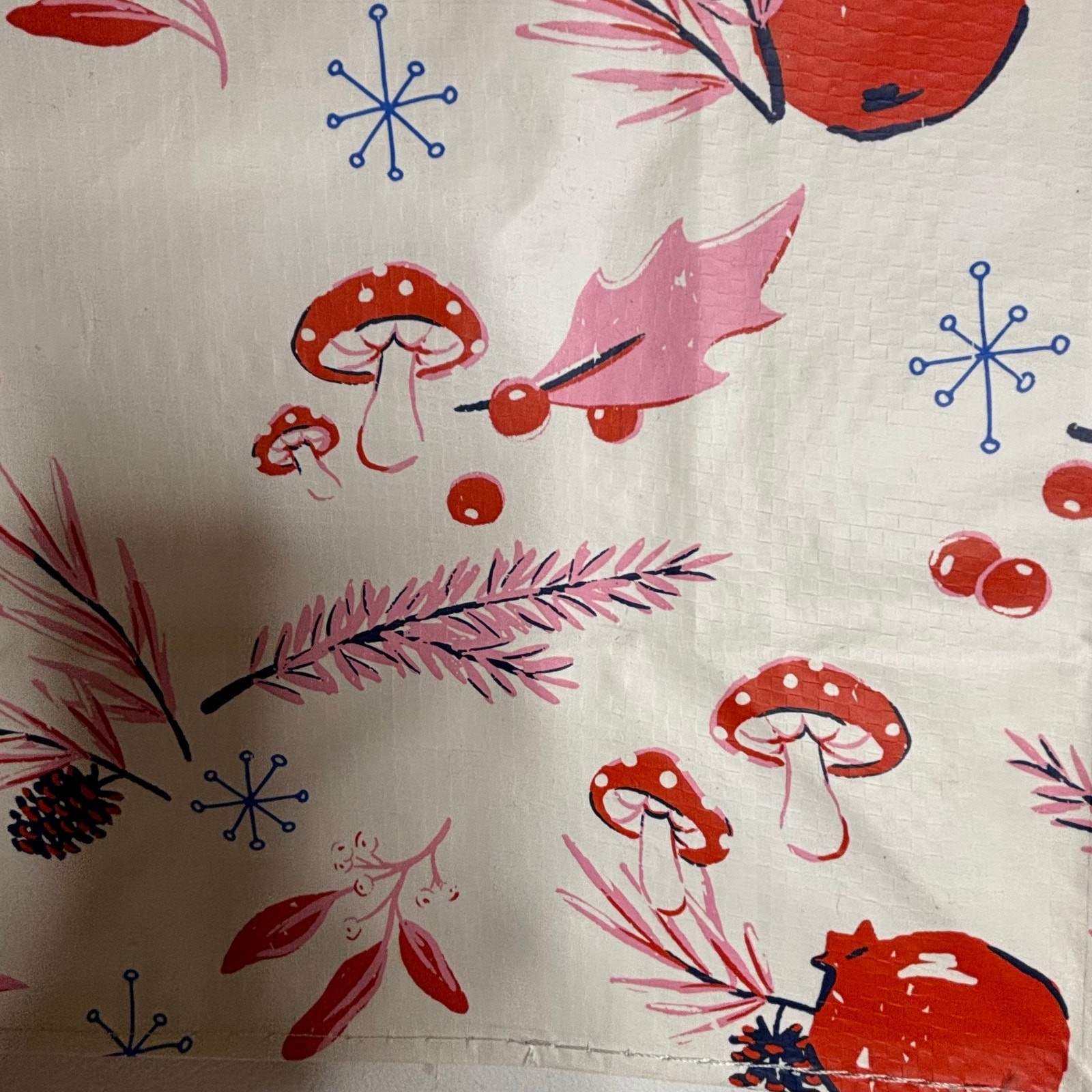 SET 3x Trader Joe’s Eat Drink Be Merry Cream Christmas Holiday Gift Tote Bag NWT