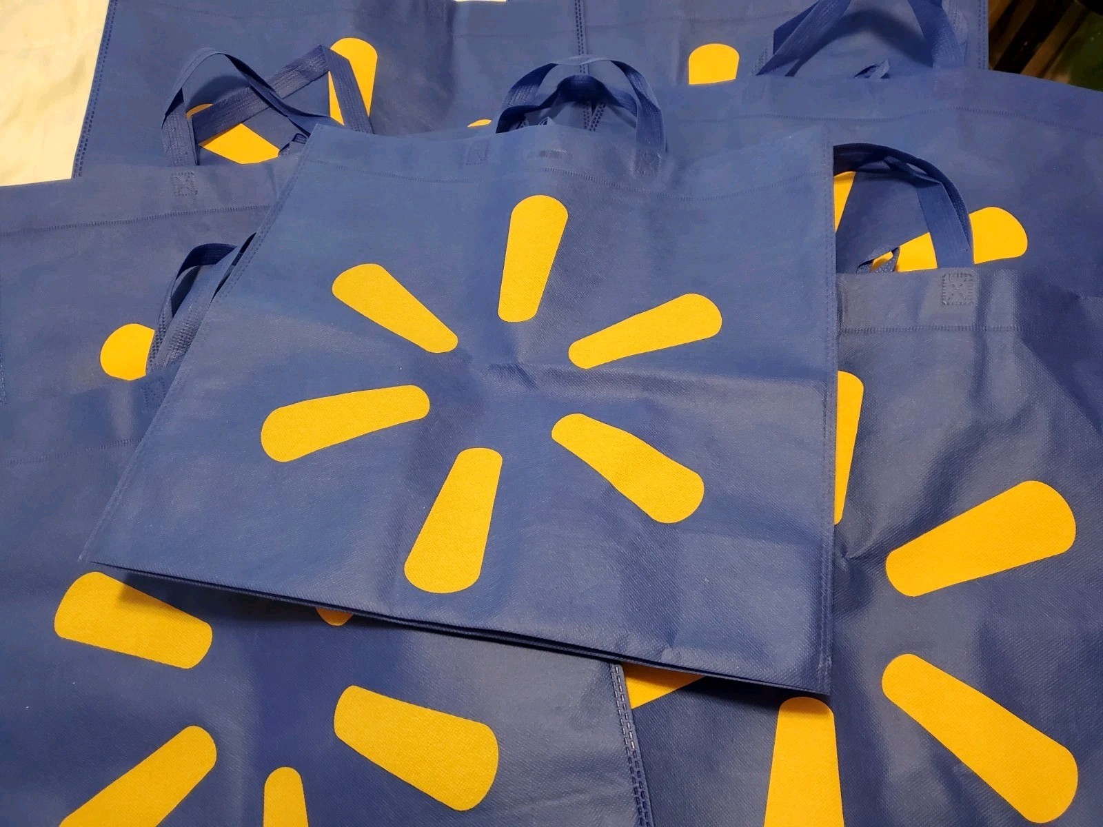7 Lot Rare Purple? New Walmart Reusable Shopping Bags 18″ x 16.5″ x 6.5″ Reverse