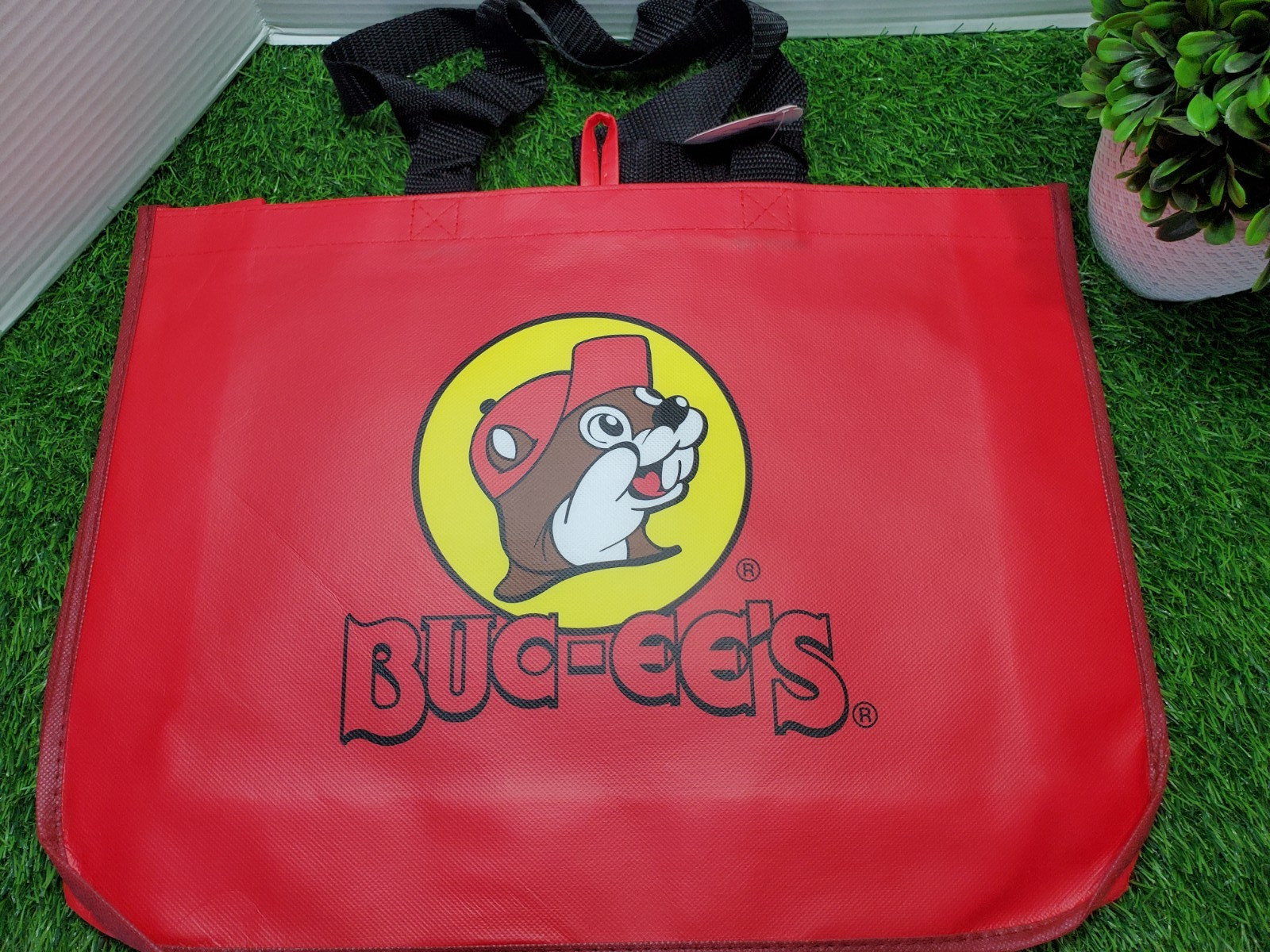 Buc-ee’s Reusable Grocery Travel Tote Bag Beaver Logo 🔴 New with Tags