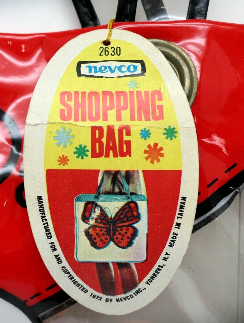 Rare Vintage 1972 Nevco Piti Party Shopping Bag No.2630 made in USA NWT