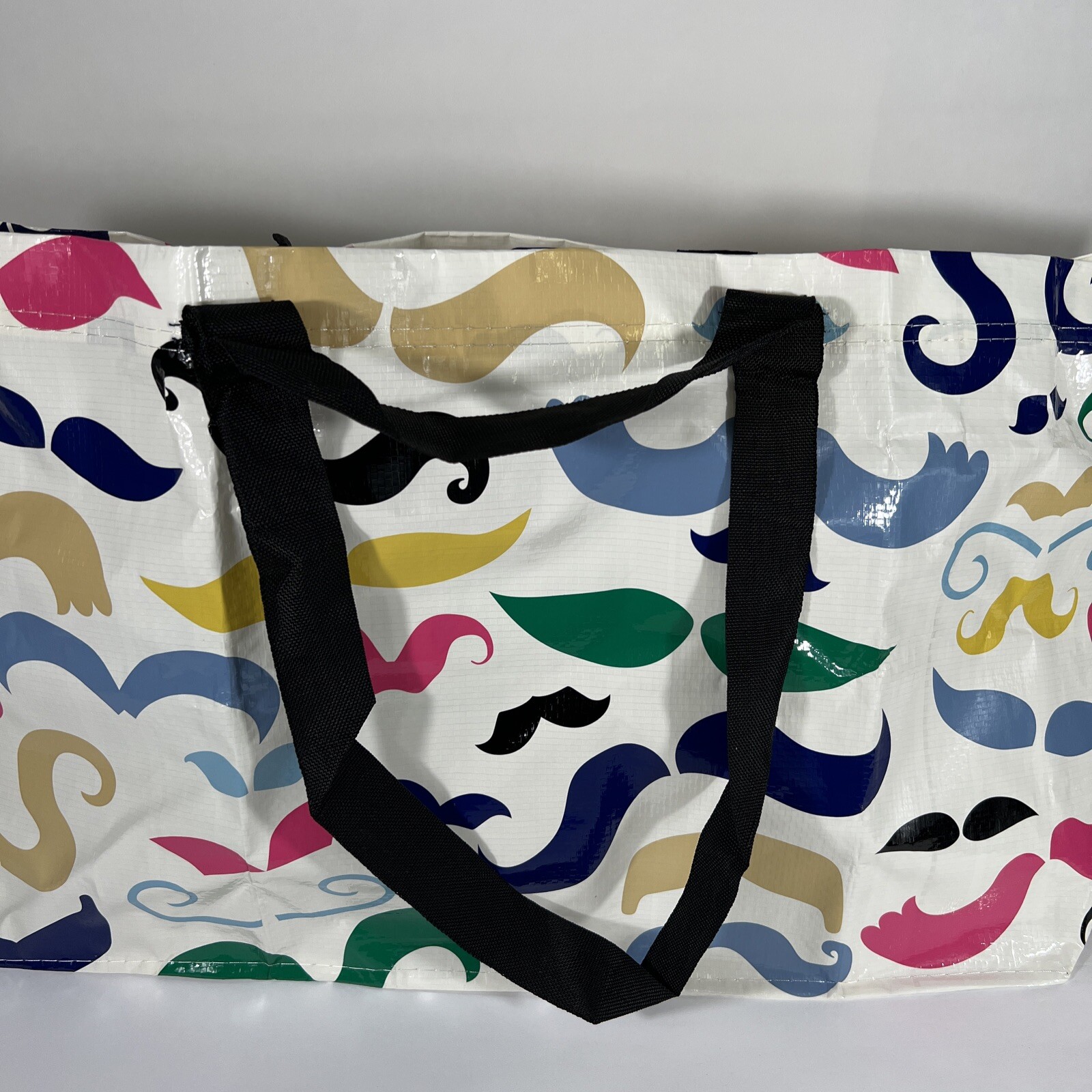 Lot of 2 IKEA Tote Bag Mustache Storage Laundry 19 gal Ikea Banglig Frakta New
