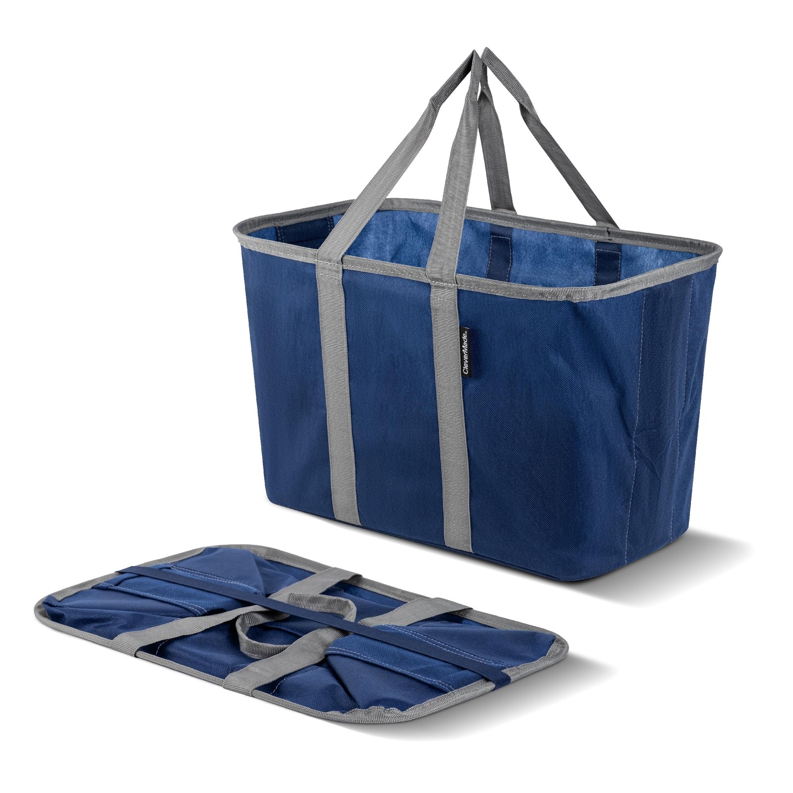 EcoBasket 30L Collapsible Tote Basket – Reusable Grocery Tote That Stands Upr…