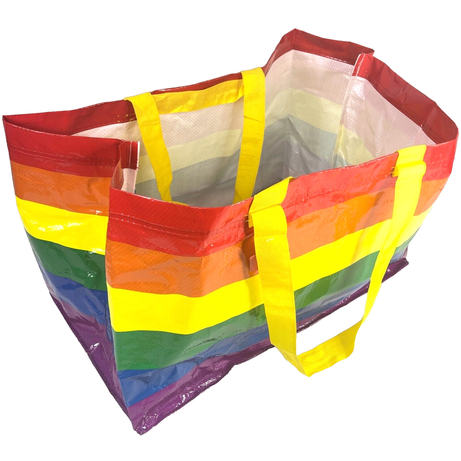 IKEA 2 Rainbow Storstomma Tote Shopping Bag Bundle Pride LGBTQ Gay Large 14 x 21