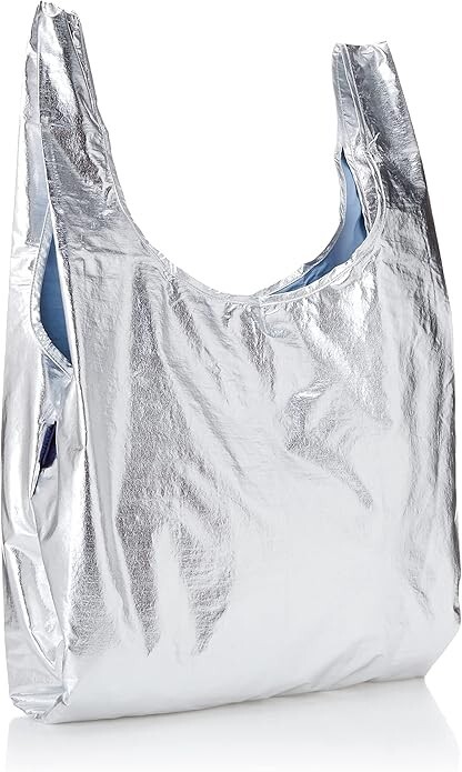 BAGGU Eco Bag STANDARD Metallic SILVER Reusable Shopping Bag 100% Recycled New