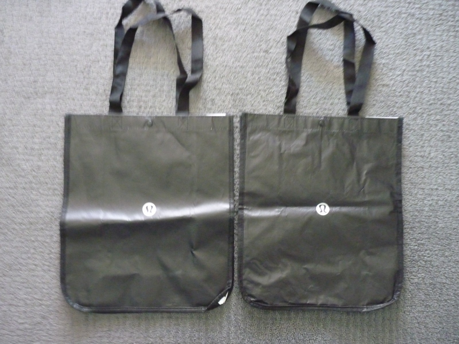 Lululemon Reusable Shopping Tote Bags (3) Large Totes Two Different Designs/Size