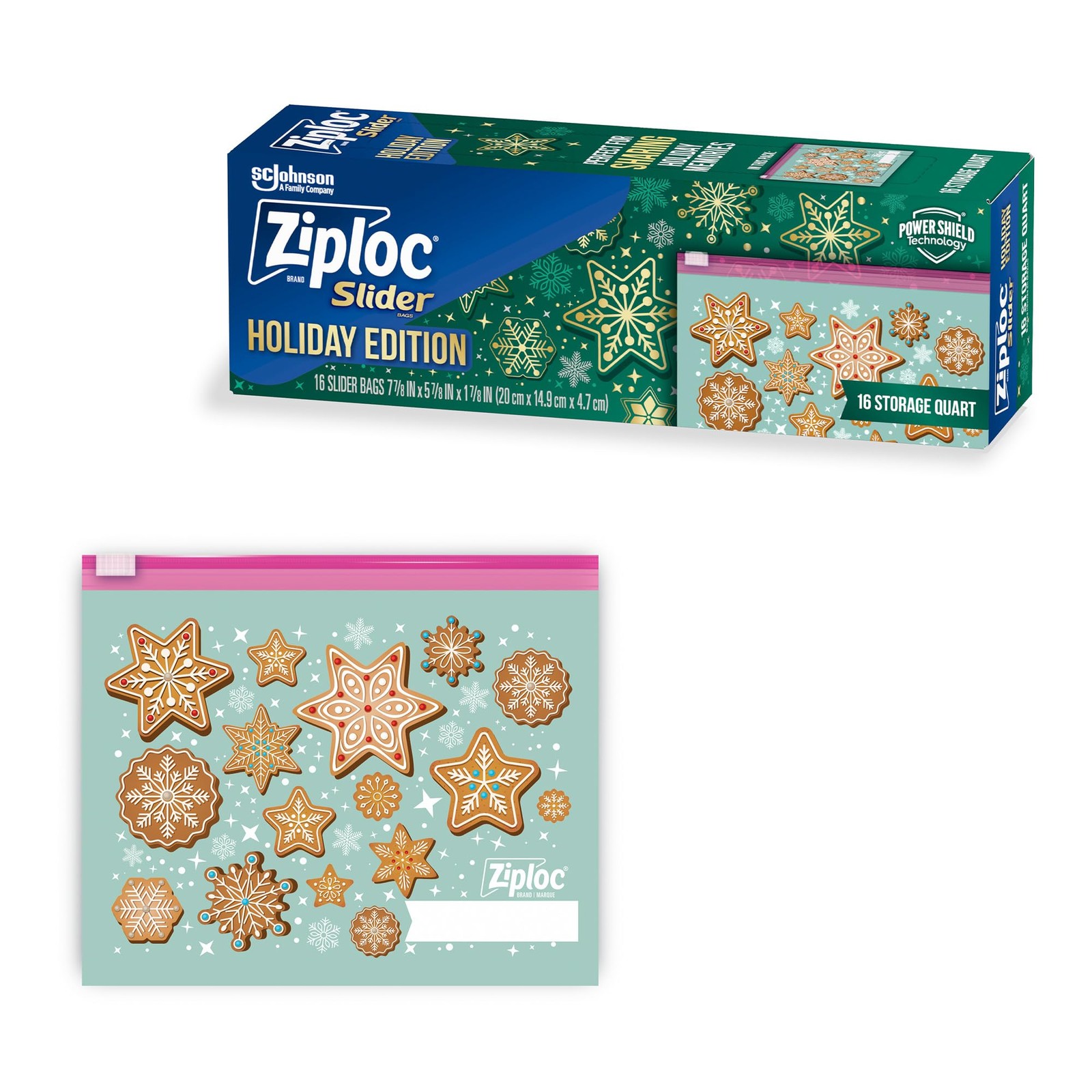 Ziploc Gallon Food Storage Slider 10.55×9.48×2.59 Inch (Pack of 12), Clear