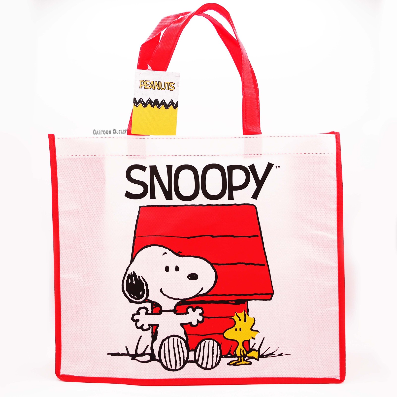 Peanuts Snoopy Reusable Woodstock Large Shopping Tote Bag with Handle New
