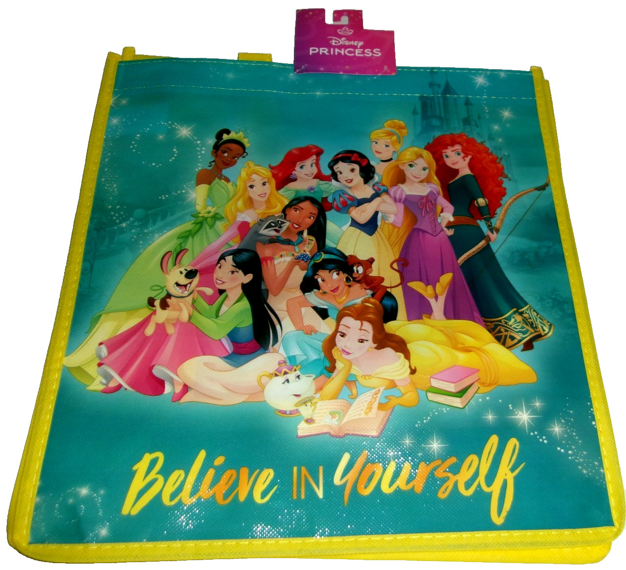Disney Princess Tote ~ BELIEVE IN YOURSELF~ 13″ x13.5″ x 6.5″