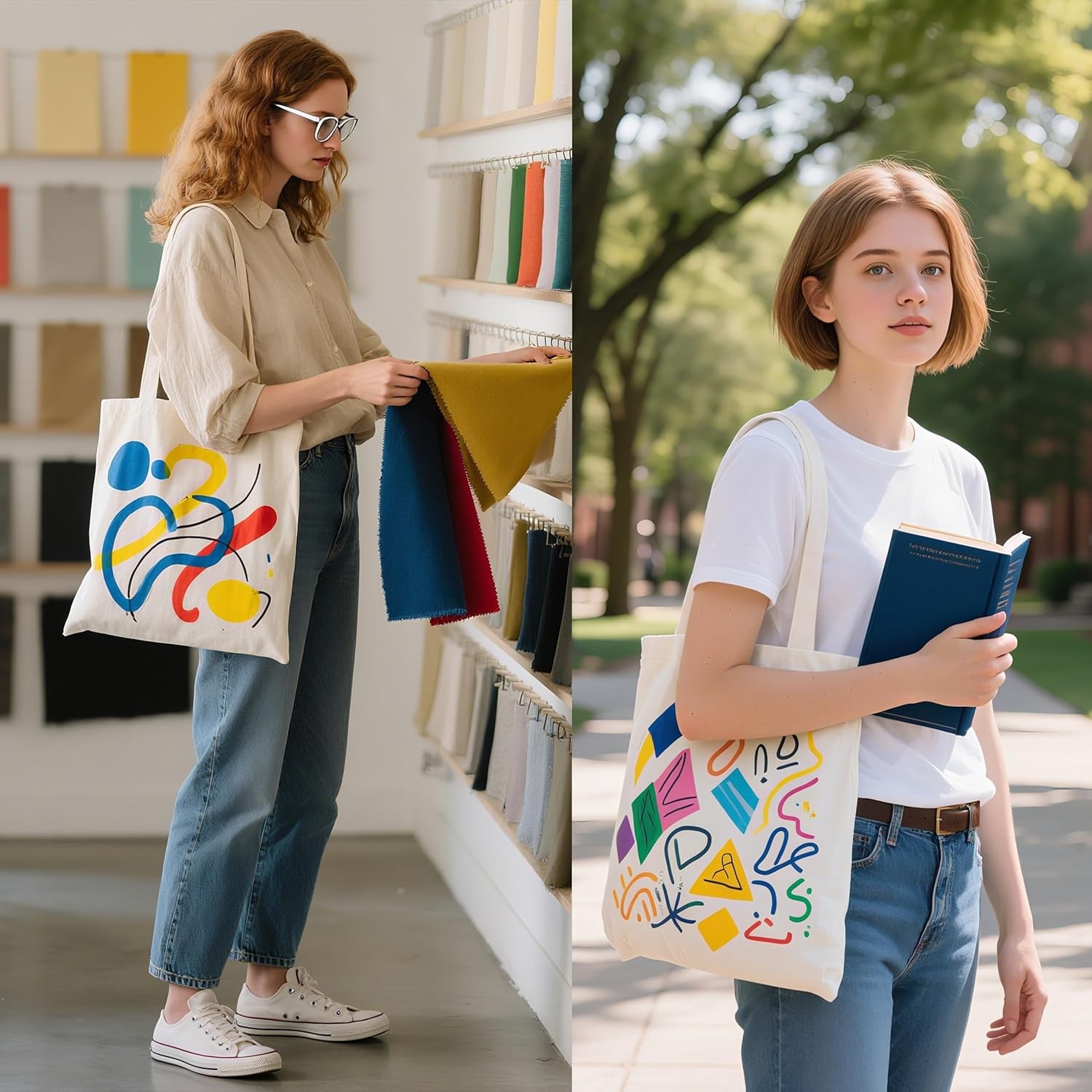 10 Pack Sublimation Tote Bags Blanks large 15 x 16 in W/ Long Handle Reusable
