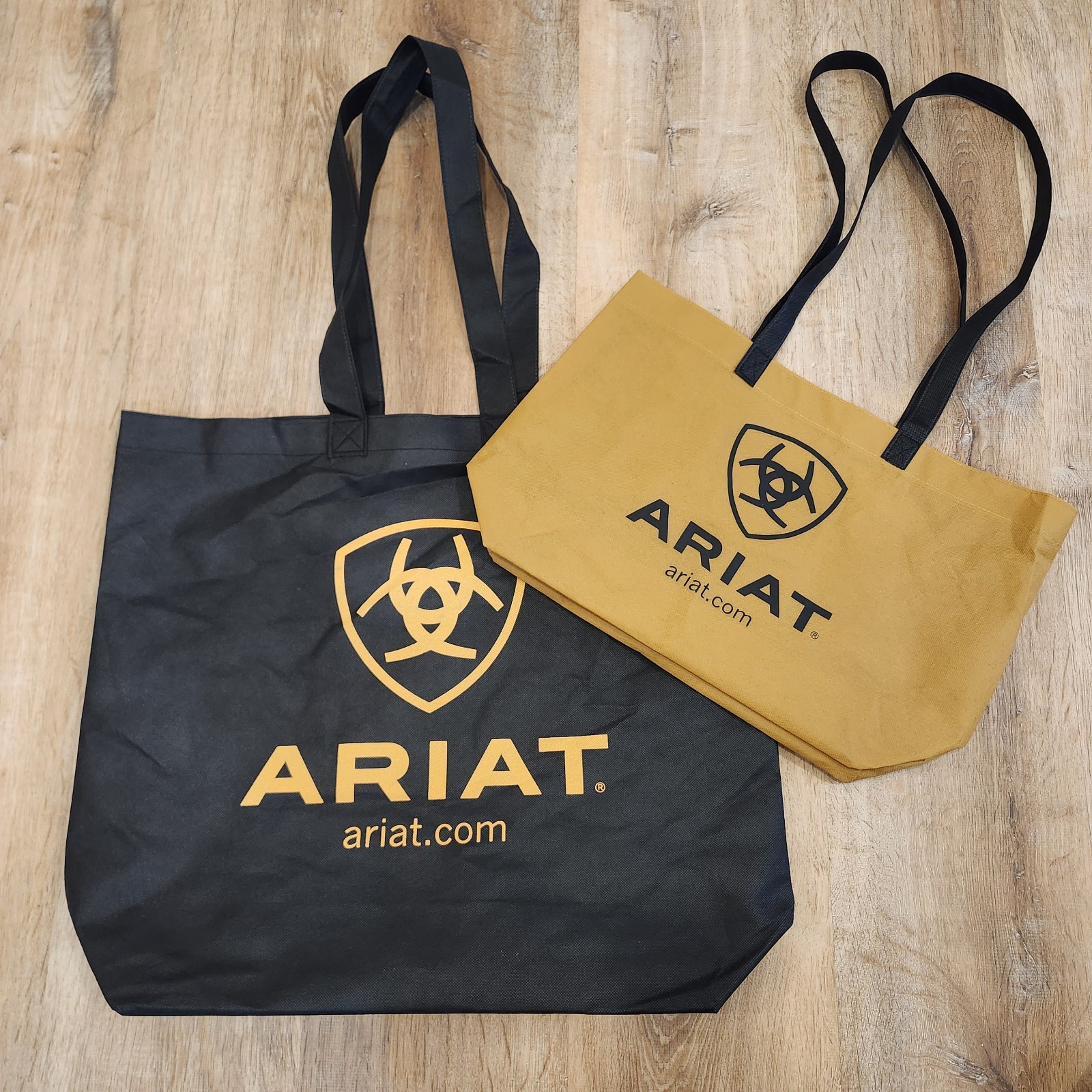 Ariat Large & Small Recycled Reusable Shopping Tote Bag – Brown Black EUC