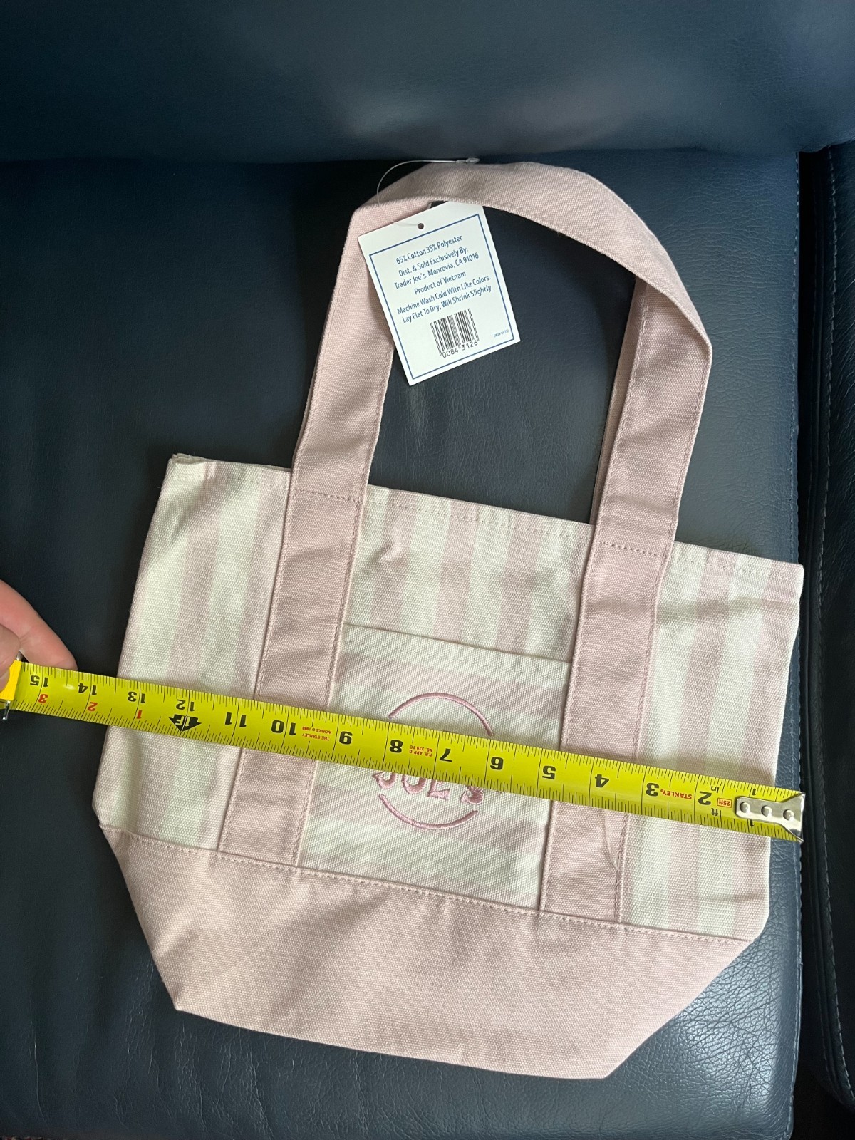 trader joe’s pastel striped mini tote bags 4 pack!! all 4 colors!!!