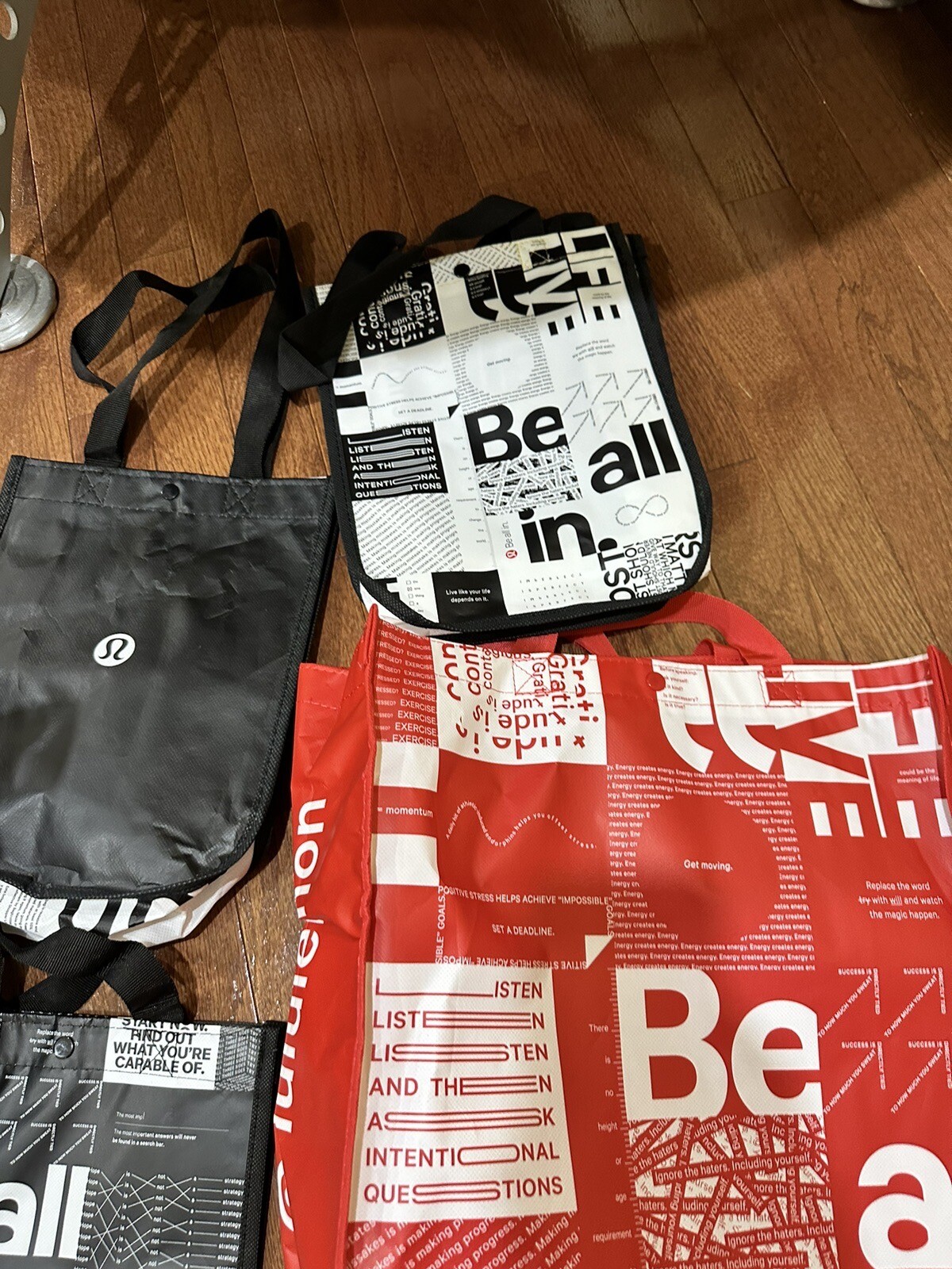 6 X New Jumbo To Small lululemon shopping bag Various Rare Ones