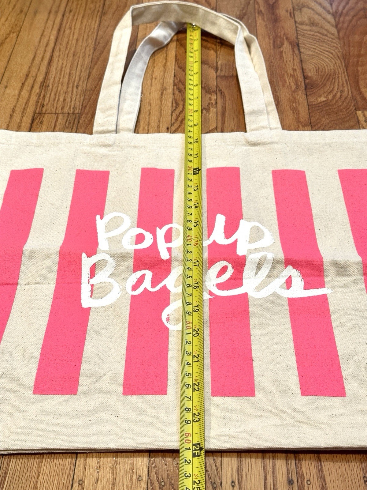 PopUp Bagels Canvas Tote Bag & Not Famous But Known Neon Pink Graphic Dbl. Sided