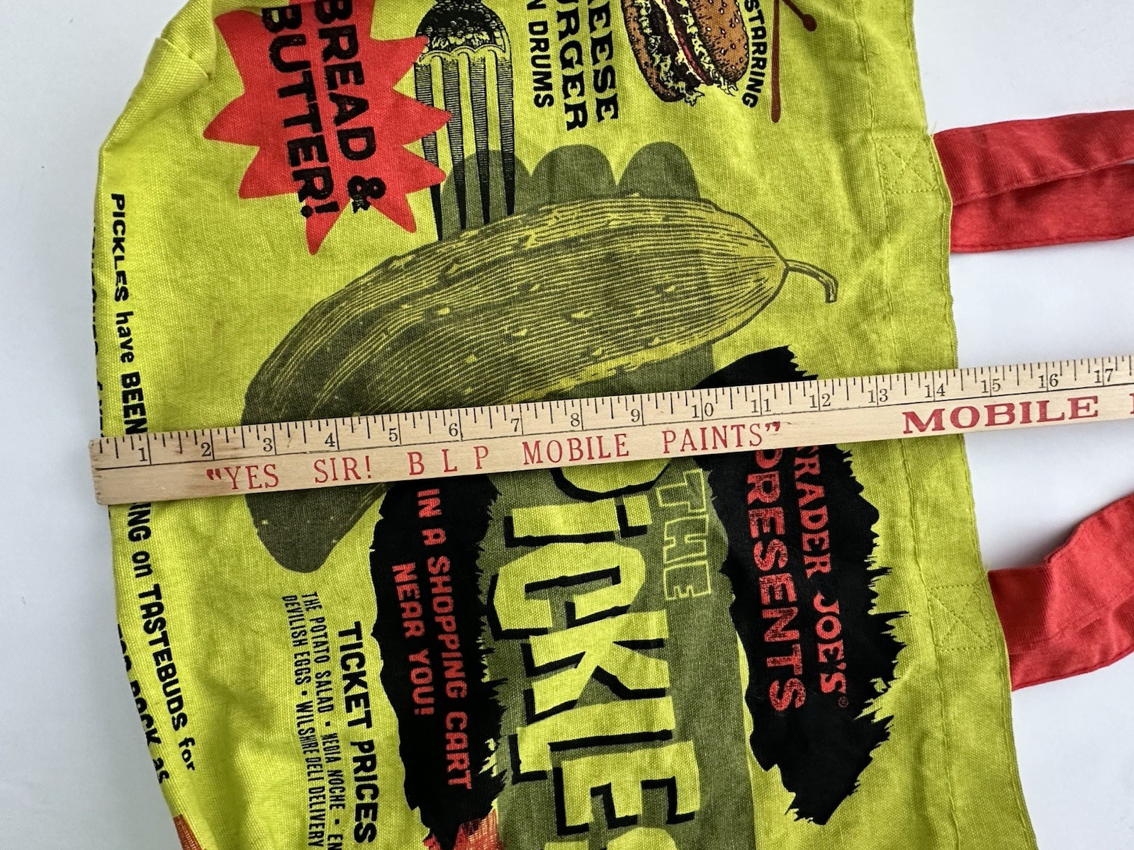 Trader Joe’s The Pickles Reusable Grocery Tote Bag Pickle Concert Design Viral