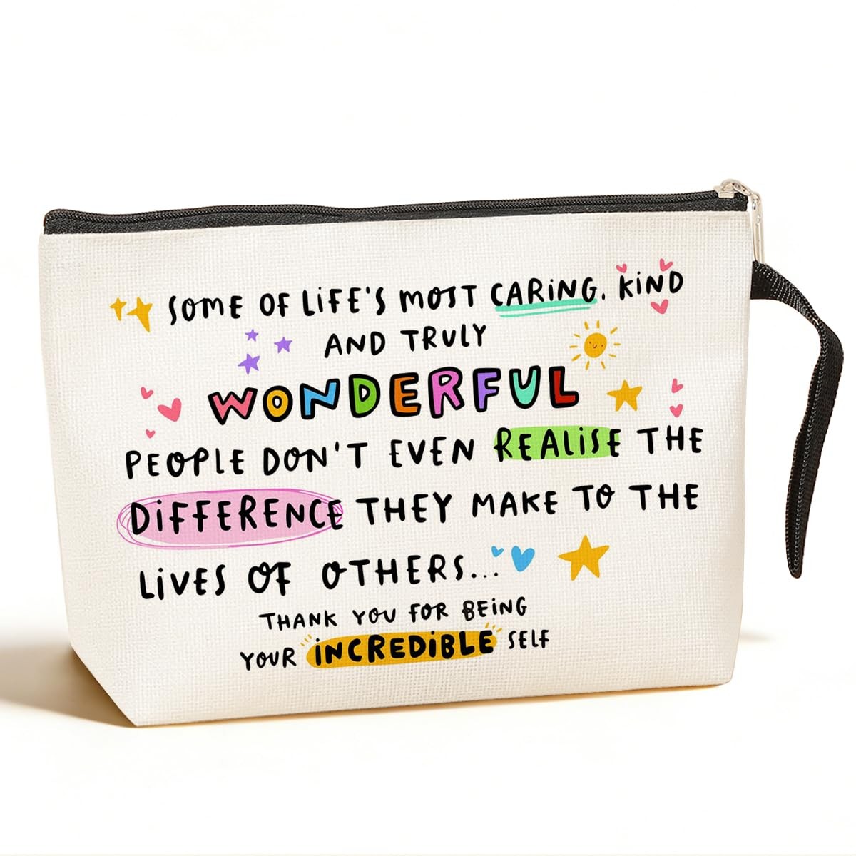 Appreciation Gifts Inspirational Makeup Bag Thank You Multicolor1000