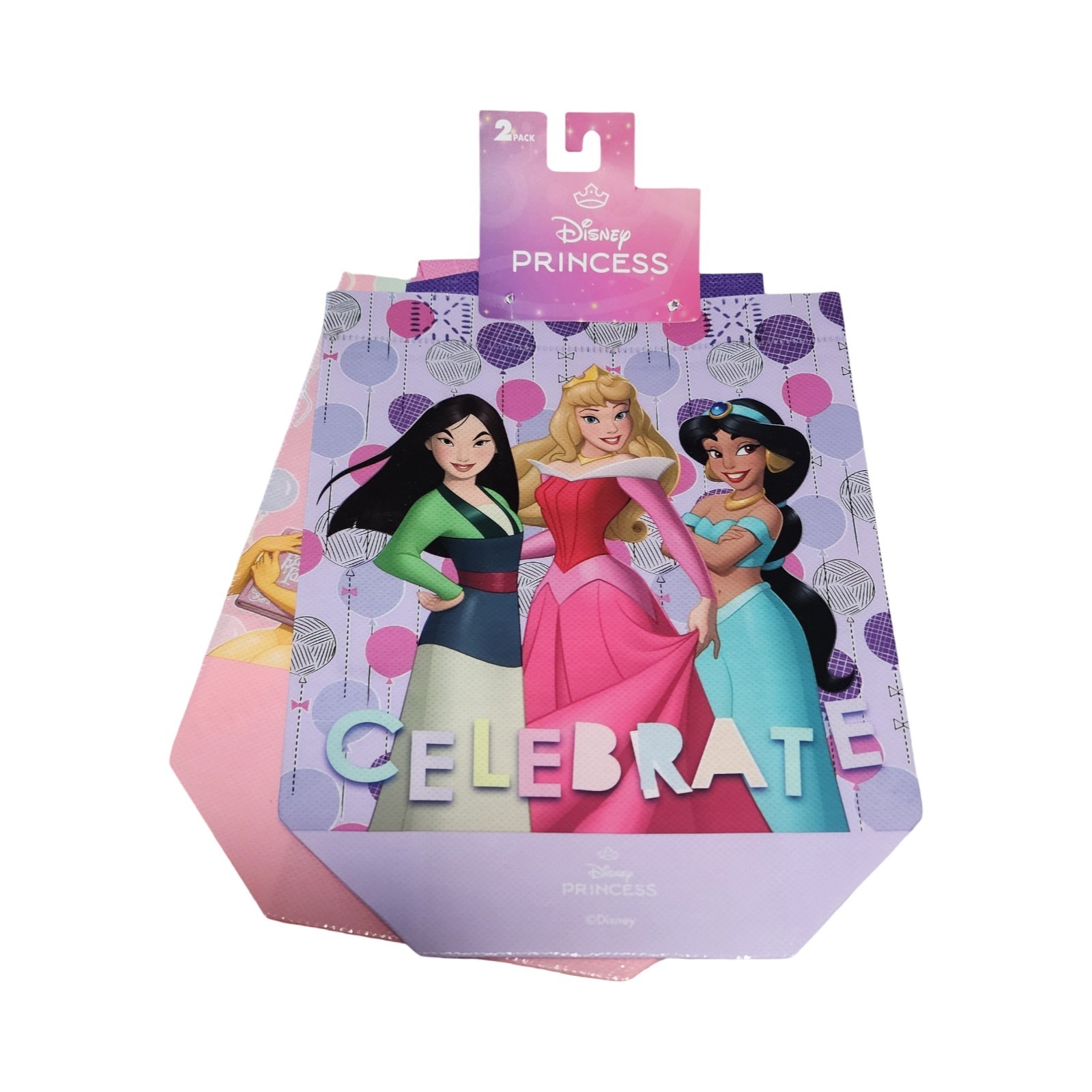 Disney Princesses 2 Pack Reusable Tote Treat Gift Goodie Bags 7″X8″X3.25 New