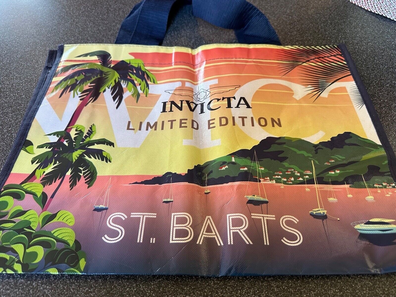 NEW INVICTA 17.5″ Black Color LIMITED EDITION Reusable Printed Logo Tote Bag