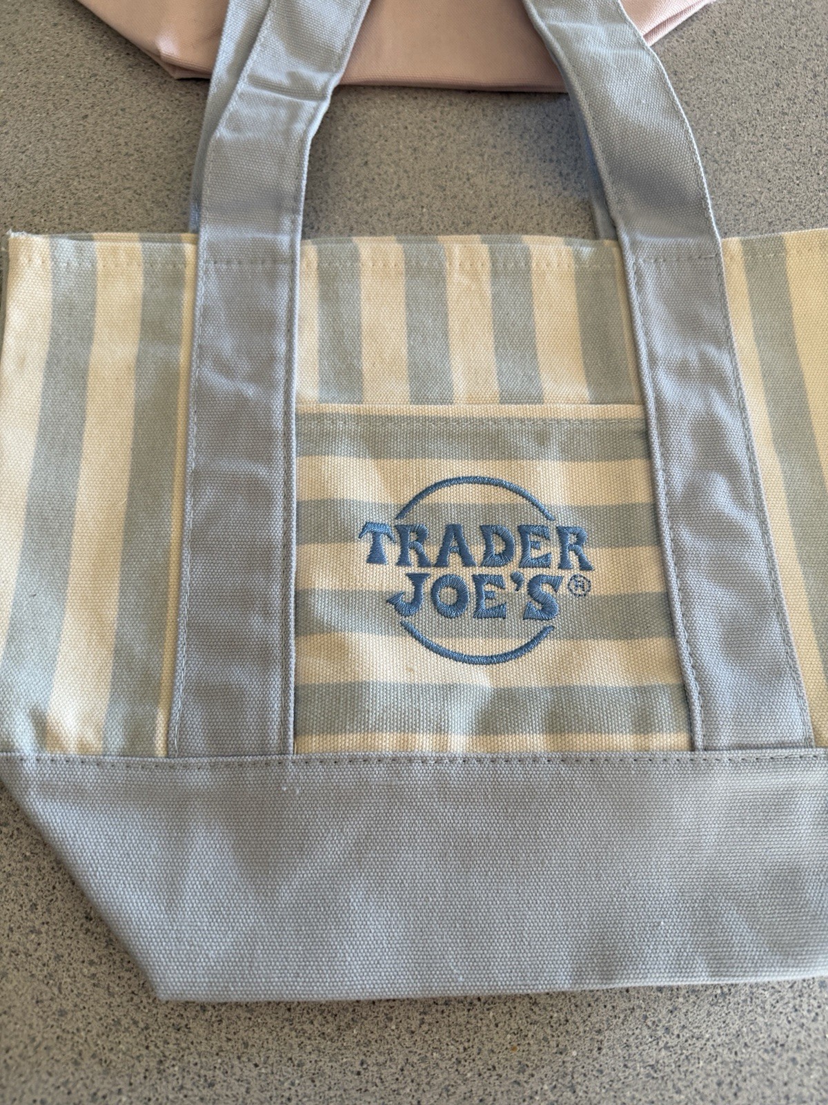 New Trader Joe’s Limited Edition Mini Canvas Tote Bag 2026 Summer Striped All 4