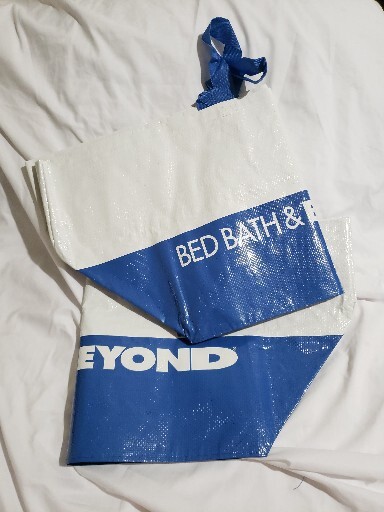 NWT BED BATH & BEYOND REUSABLE XL EVERYDAY HANDLE SHOPPING TOTE BAG Bundle Of 2