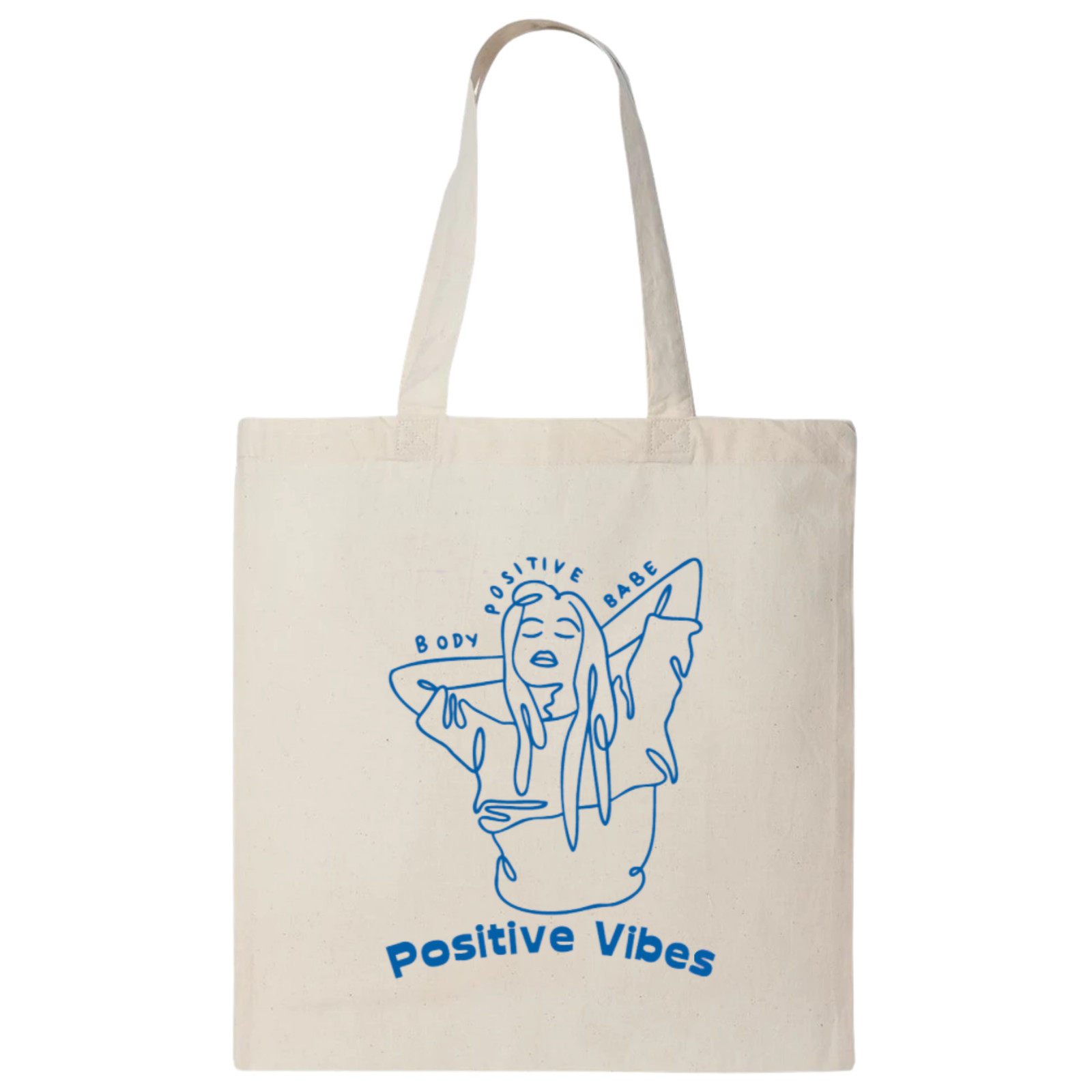 Positive Vibes Aesthetic Tote Bag Reusable Eco Friendly