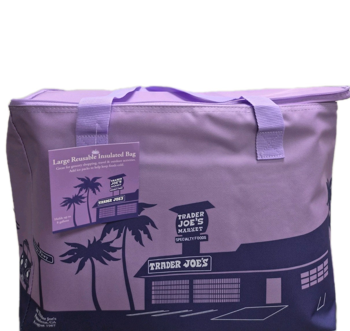 FREE SHIPPING] Trader Joe’s NEW SPRING 2026 PURPLE Large Insulated Bag Lavender