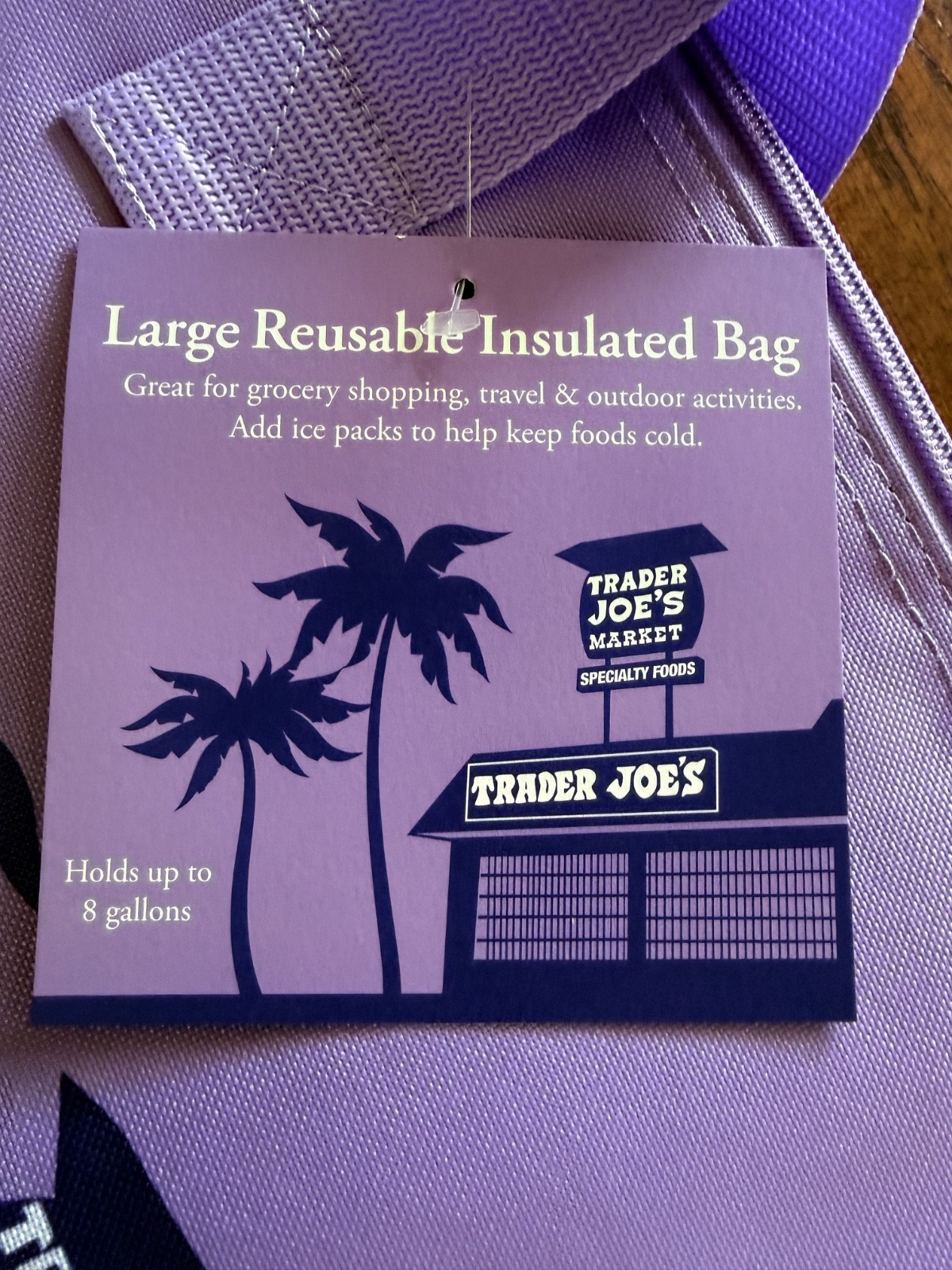 2026 Trader Joe’s Purple Rain Large Insulated Bag 8 Gal Cooler Tote Limited NEW