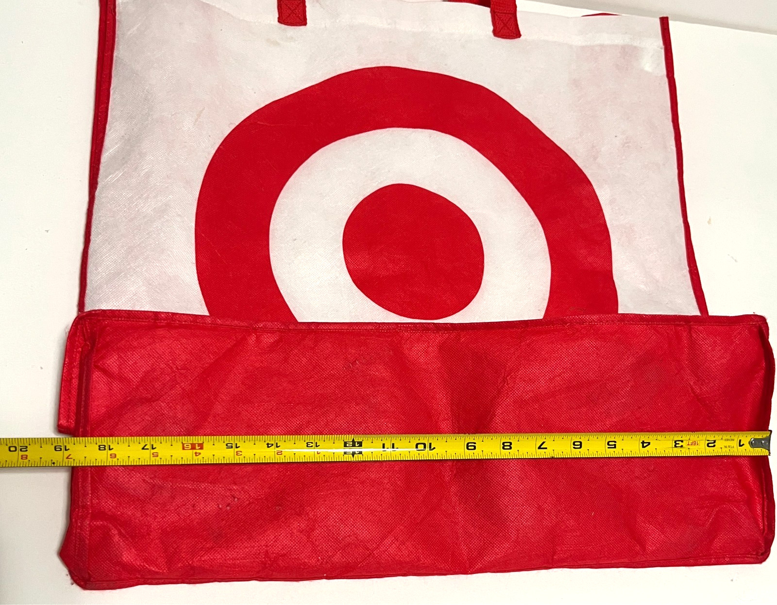 TARGET Large Bullseye Logo Red White Reusable Tote Foods Groceries Shopping Bag