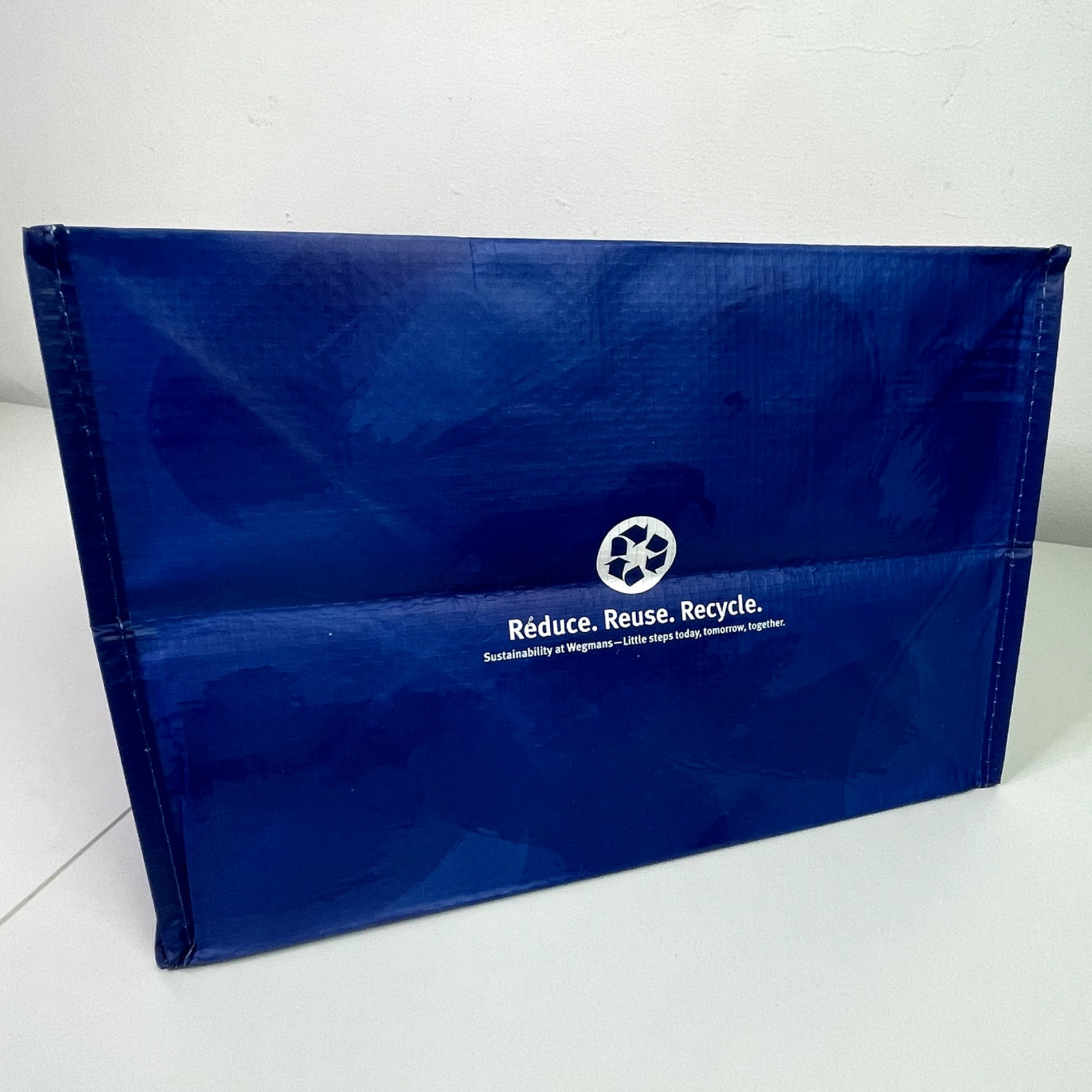 Set of 2 — Wegmans Blue Rainbow Heart Reusable Grocery Tote Bag w/ Liner NWT NEW