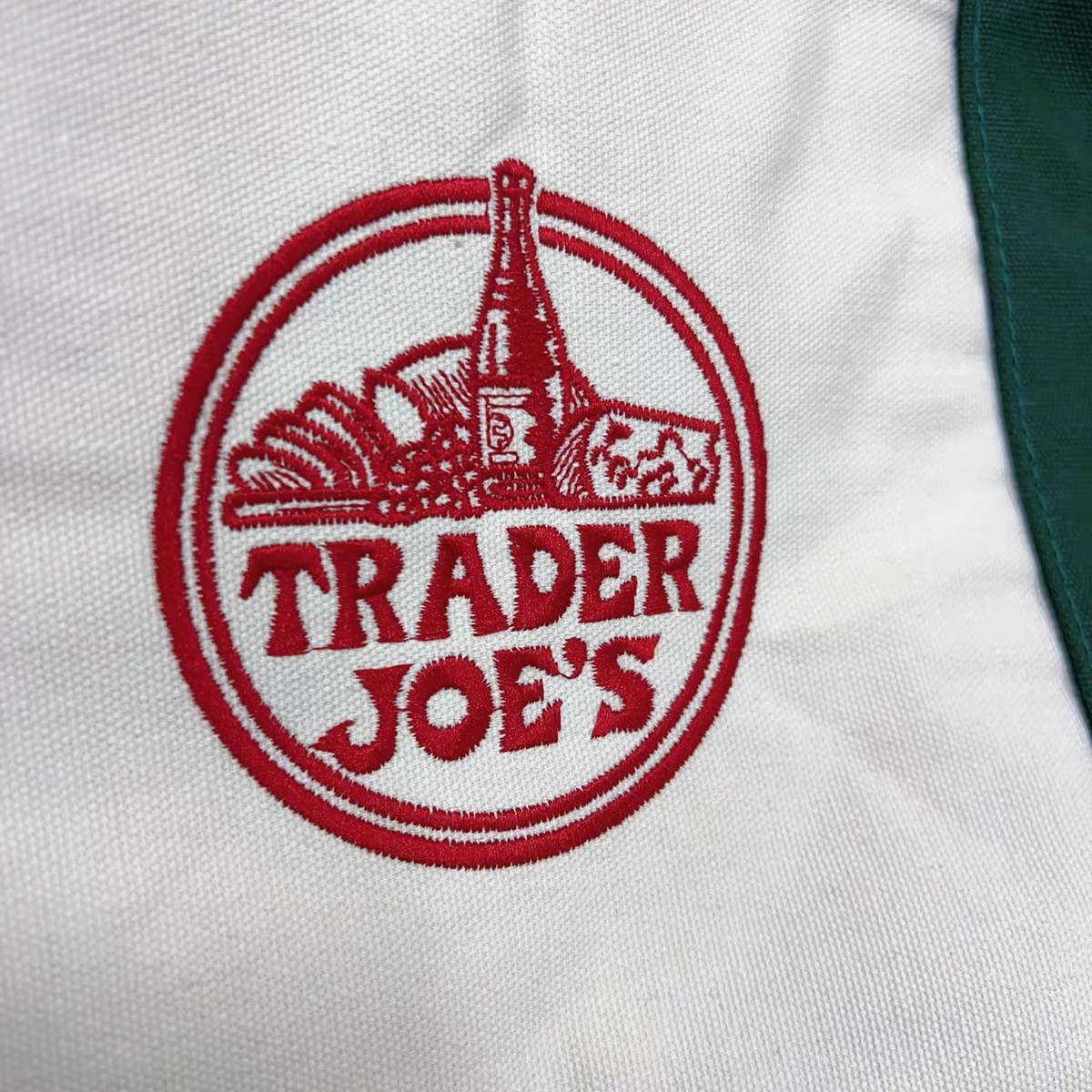 Trader Joe’s Canvas Large Green Shopping Bag Limited Tote New W/Tags US STOCK