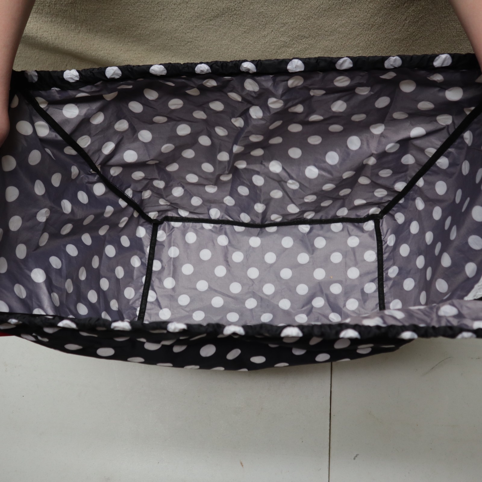 PAMPERED CHEF CLIP ON Expandable Nylon SHOPPING CART Tote Bag Fits In Your Buggy