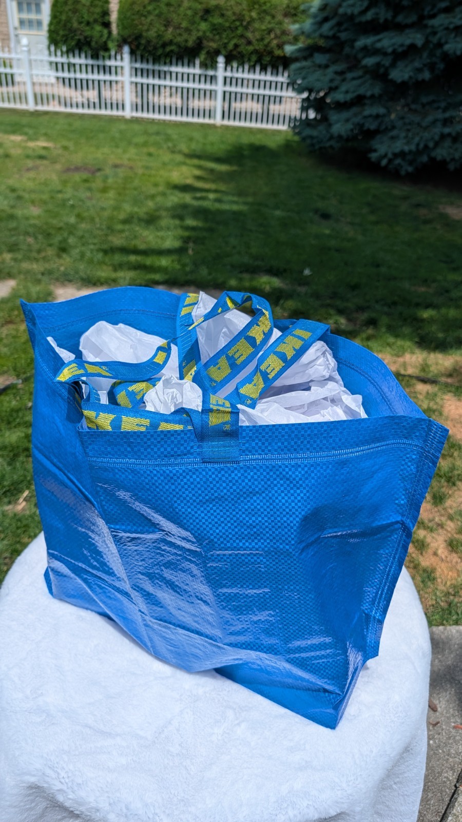IKEA 10 Gallon BLUE BAGS Lot Of 3 Shopping Grocery Laundry Storage Strong FRAKTA